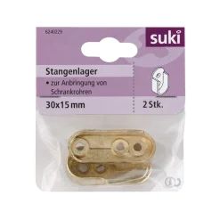 Suki Stangenlager oval 3 x 1,5 cm 2 Stück