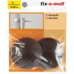 Suki Wandpuffer-Set mit Schrauben klebend 6 cm braun 2 Stück