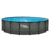 Summer Waves Elite Frame Pool 549x549x132cm Rattan Grau
