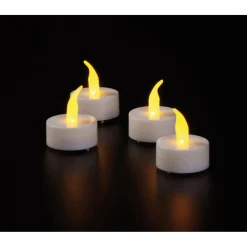 Teelichtset 4 Stück mit Batterie und Timer