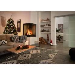 Teller mit 4 Kerzenhaltern Metall 26 x 3 x 26 cm rot