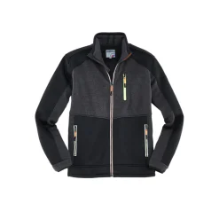 Terrax Workwear Strickfleecejacke schwarz-limette-orange Größe M