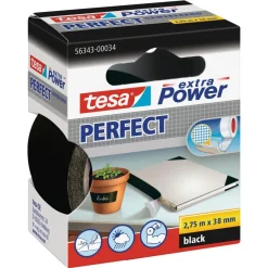 Tesa Extra Power Gewebeband schwarz 38 mm