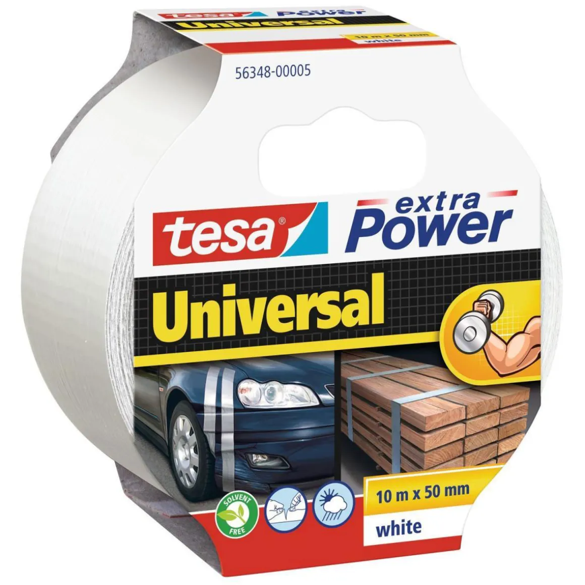 Tesa Extra Power Universal 10 m x 50 mm weiß