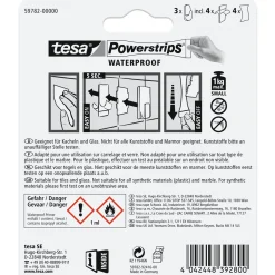 Tesa Haken Powerstrips Waterproof Small