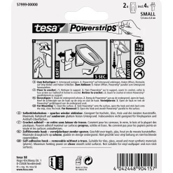 Tesa Haken Powertstripe Small Metallic 2 Haken und 4 Strips