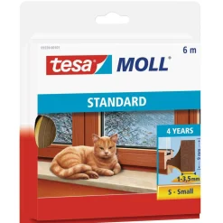 Tesa Langlebiger Schaumstoff 6 m braun für Spalten von 1-3 5 mm