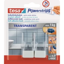 Tesa Powerstrips transparent weiss