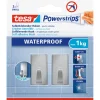 Tesa Powerstrips Waterproof Haken Small Metall rechteckig