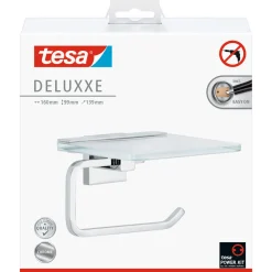 Tesa Toilettenrollenhalter mit Ablage Deluxxe