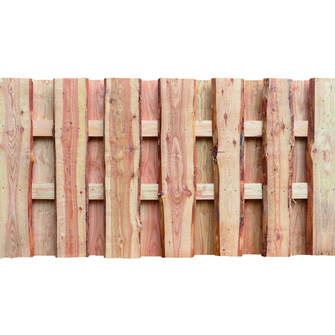 TETZNER & JENTZSCH Zaunserie „JÜTLAND“, Lärche, 180 x 90 cm, Bretter sägerau, mit Baumkante