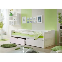 Ticaa Sofabett „Melanie“, weiß, mit Schubkasten