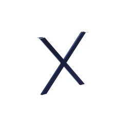 Tischbein X-Form schwarz matt 71 x 77,5 x 3 cm