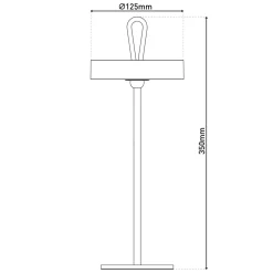 TL Ella Metall/KS grauLxBxH 12,5x12,5x35cm dimmbar