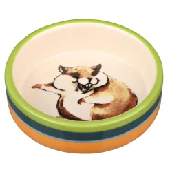 Trixie Keramiknapf Hamster bunt/creme 80 ml /, Ø8 cm