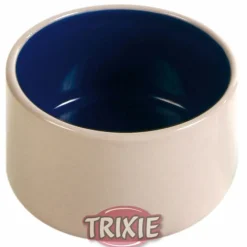 Trixie Napf Keramik creme/blau 100ml/ø7cm