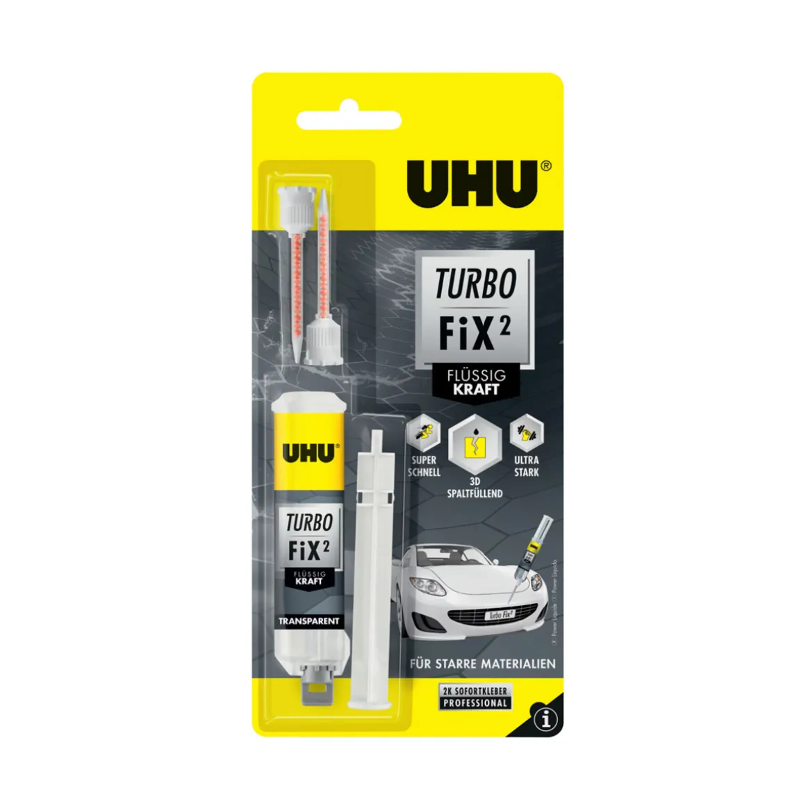 UHU Zwei-Komponenten-Klebstoff Turbo Fix Kraft 10 g