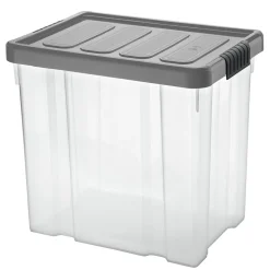 Unibox Puzzle 28 L mit Klickdeckel transparent/anthrazit