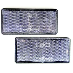 Unitec Anhänger-Frontreflektor weiß 8,5 x 3,8 cm 2 Stk.