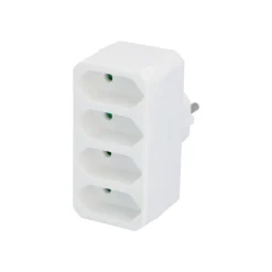Unitec Euro-Adapter Weiss 4-fach