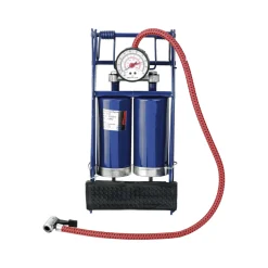 Unitec Fußluftpumpe mit Doppelzylinder