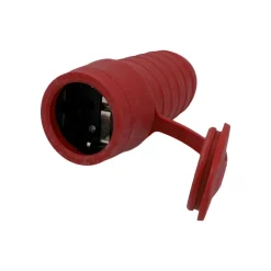 Unitec Schuko-Kupplung Gummi m. PVC-Einsatz u.