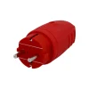 Unitec Schuko-Stecker Gummi m. PVC-Einsatz rot