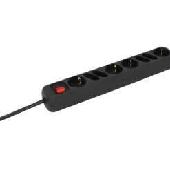 Unitec Steckdosenleiste 4+4f mit Schalter 1,4m sw