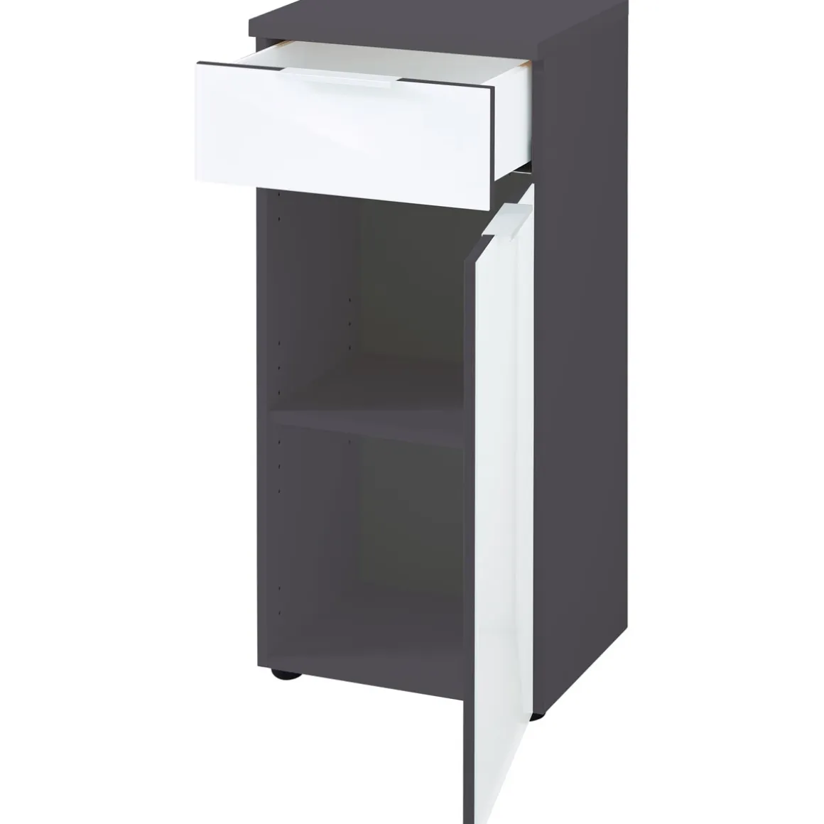 Unterschrank 39 x 86 x 34 cm graphit/weiß