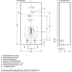 Vaillant Elektronischer Durchlauferhitzer VEDE21/8PRO 21 KW
