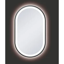 Valblue LED- Spiegel Lucien schwarz matt 45 x 75 cm