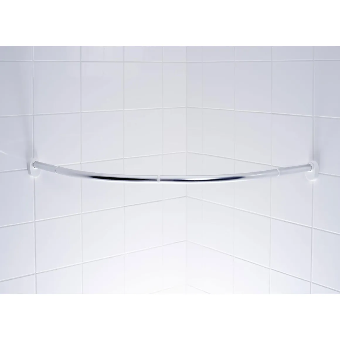 Valblue Rundduschstange Wien, ca. 90x90 cm, ca. Ø 25 mm, Farbe: Chromfarben glänzend