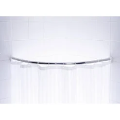 Valblue Rundduschstange Wien, ca. 90x90 cm, ca. Ø 25 mm, Farbe: Chromfarben glänzend