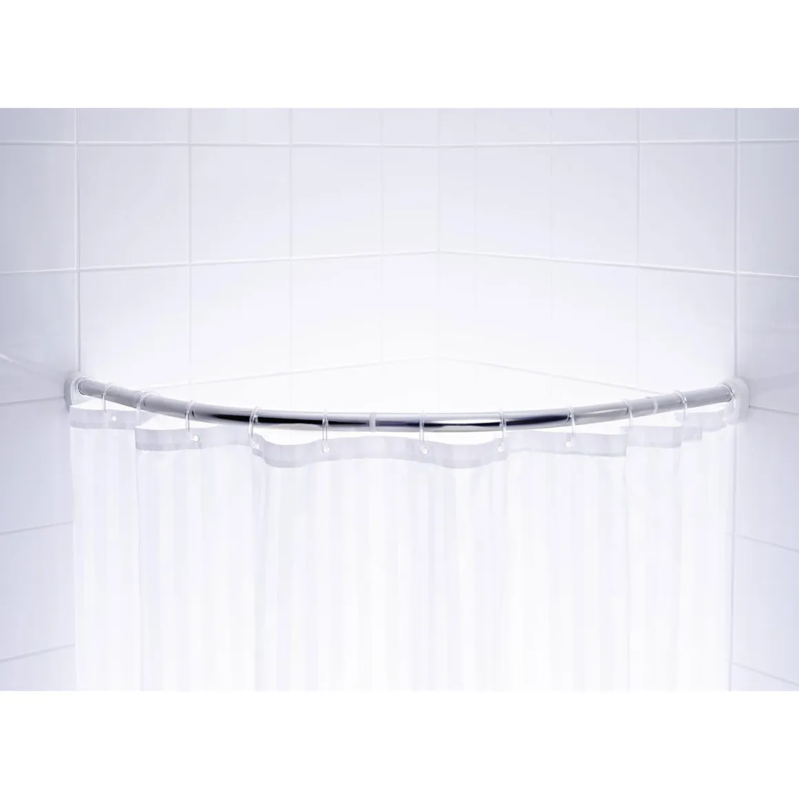 Valblue Rundduschstange Wien, ca. 90x90 cm, ca. Ø 25 mm, Farbe: Chromfarben glänzend