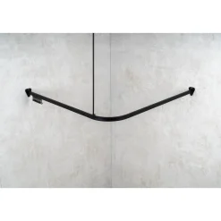 Valblue Universal-Vorhangschiene Bruck, ca. 90x90x90 cm, Farbe: Schwarz matt