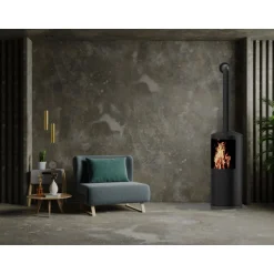 Valo Kamin Glasbodenplatte, Tropfenform, Stärke 8mm, 110x110cm