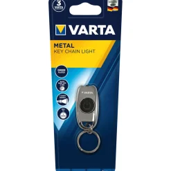 Varta LED-Taschenlampe Key Chain Light mit Batterien silber