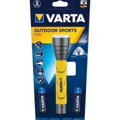 Varta LED-Taschenlampe Outdoor Sports F20 mit Batterien gelb