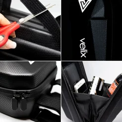 Velix Lenkertasche Zubehör Tasche für Lenker L30 cm mit Haltebändern Schwarz