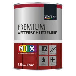 Vincent Holzschutz Premium Wetterschutzfarbe MIX IT! 2,5 l