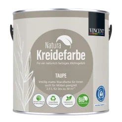 Vincent Natura Kreidefarbe Taupe matt 2,5 L