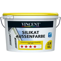 Vincent Wand- und Deckenfarbe Silikat Aussenfarbe MIX IT! 2,5 l