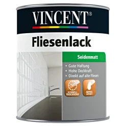Vincent Fliesenlack weiß seidenmatt 750 ml