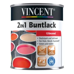 Vincent 2in1 Buntlack Rapsgelb glänzend 125 ml