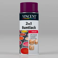 Vincent 2in1 Buntlack Spray rubinrot glänzend 400 ml