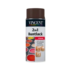 Vincent 2in1 Buntsprühlack schokobraun 0,15 L Glänzend