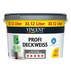 Vincent Innenfarbe Profi Deckweiß XL 12 L