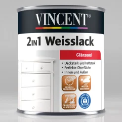 Vincent Weißlack 2in1 Brilliantweiß glänzend 125 ml