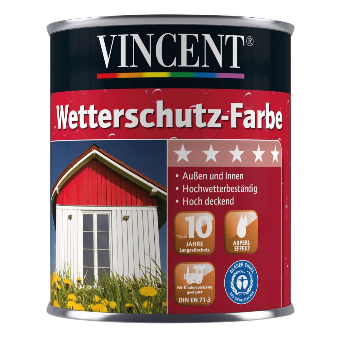 Vincent Wetterschutzfarbe Moosgrün 2,5 L