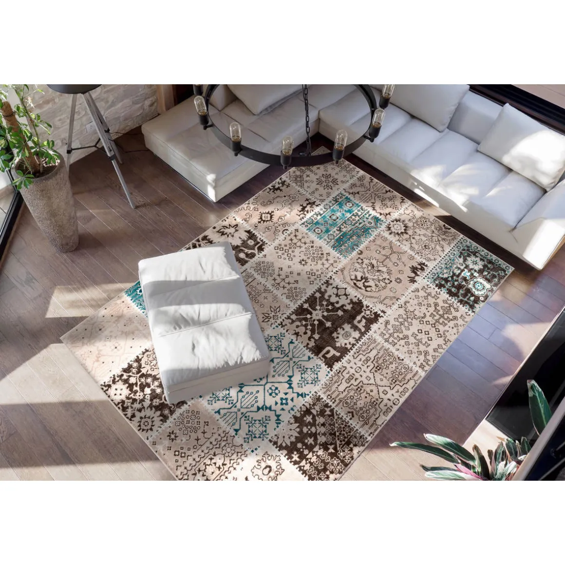 Vintage-Teppich Ariya 425 Taupe 120 x 170 cm